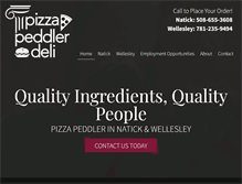 Tablet Screenshot of pizzapeddleranddeli.com